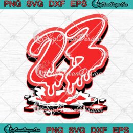 23 Drip Sneaker Retro SVG - Matching Air Jordan 7 White Infrared SVG PNG EPS DXF PDF, Cricut File