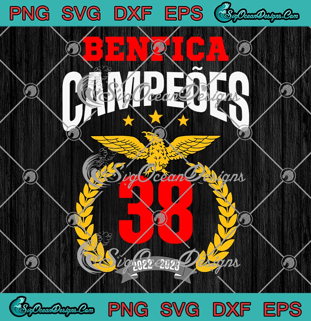 Benfica Campeao 38 Portugal SVG - S.L. Benfica Champions 2023 SVG PNG 