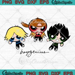 Boygenius Band Cute Chibi SVG - Boygenius Rock Band SVG PNG EPS DXF PDF, Cricut File