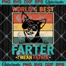 Cool Dog World’s Best Farter SVG - I Mean Father SVG - Father's Day Vintage SVG PNG EPS DXF PDF, Cricut File