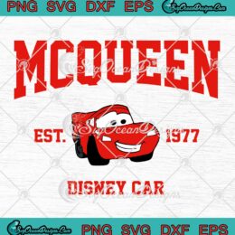 Disney Car Lightning McQueen SVG - Boys Kids Disney Car Birthday Gift SVG PNG EPS DXF PDF, Cricut File