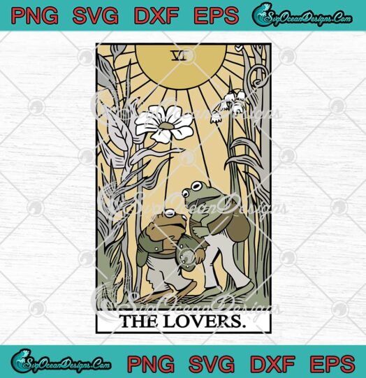 Frog And Toad The Lovers Tarot Card SVG - Meme Frog And Toad SVG - Movie Gift SVG PNG EPS DXF PDF, Cricut File