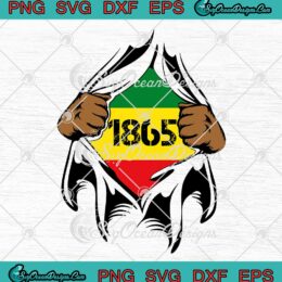 Juneteenth Flag Freedom Day SVG - Juneteenth 1865 Black Pride SVG PNG EPS DXF PDF, Cricut File