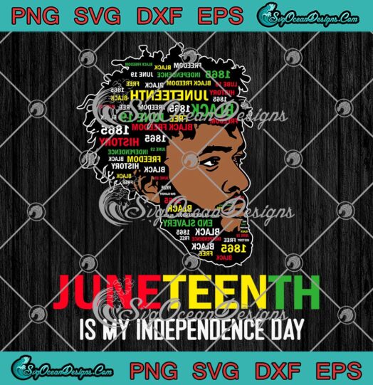 Juneteenth Is My Independence Day SVG - Black King Father's Day SVG PNG EPS DXF PDF, Cricut File