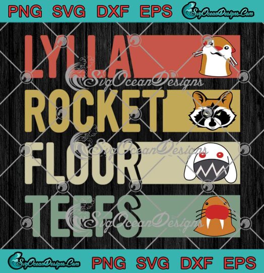 Lylla Rocket Floor Teefs Vintage SVG - Marvel Guardians Of The Galaxy 3 SVG PNG EPS DXF PDF, Cricut File
