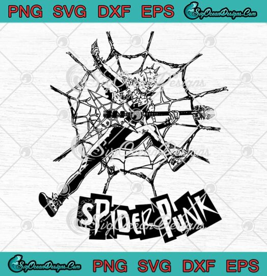 Marvel Comics Spider-Punk SVG - Marvel Spider-Man SVG PNG EPS DXF PDF, Cricut File
