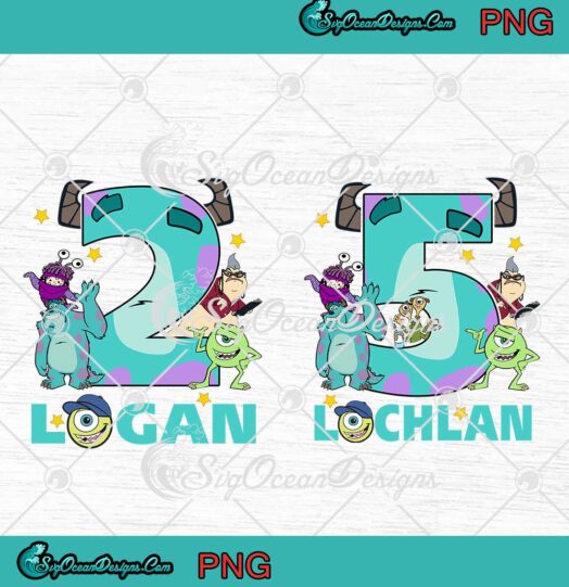 Monsters Inc Custom Birthday Gift PNG - Disney Pixar Monsters Inc Birthday PNG JPG Clipart, Digital Download