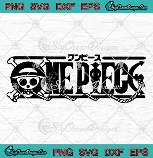 One Piece Skull Anime Manga SVG - Monkey D. Luffy Straw Hat Pirates SVG PNG EPS DXF PDF, Cricut File