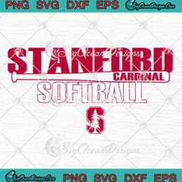 Stanford Cardinal Softball Hit SVG - Stanford Cardinal Baseball SVG PNG EPS DXF PDF, Cricut File