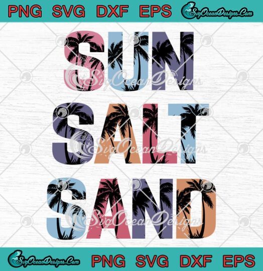 Sun Salt Sand Party Summer SVG - Seven Rock Life Free SVG PNG EPS DXF PDF, Cricut File