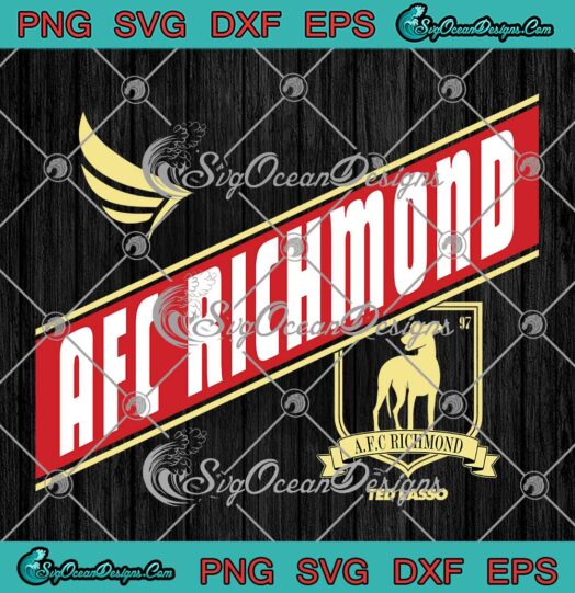 Ted Lasso AFC Richmond SVG - Ted Lasso Crossed Band Logo SVG - Gift For Movie Fan SVG PNG EPS DXF PDF, Cricut File