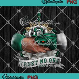 Trust No One Old School PNG - Matching Jordan 4 SB Pine Green PNG JPG Clipart, Digital Download
