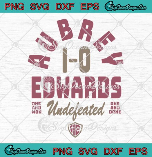 Aubrey Edwards Undefeated SVG - AEW One And Won One And Done SVG PNG EPS DXF PDF, Cricut File
