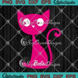 Barbie Halloween Pink Cat SVG - Barbie Girls Halloween Outfit SVG PNG EPS DXF PDF, Cricut File