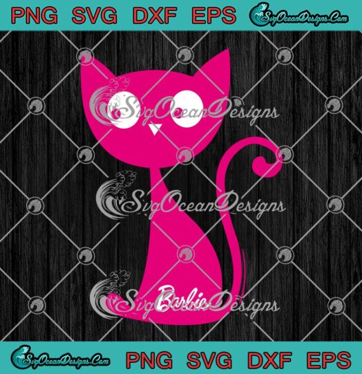 Barbie Halloween Pink Cat SVG - Barbie Girls Halloween Outfit SVG PNG EPS DXF PDF, Cricut File