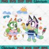 Bluey And Bingo Summer Vacation SVG - Bluey Kids Summer Holiday SVG PNG EPS DXF PDF, Cricut File