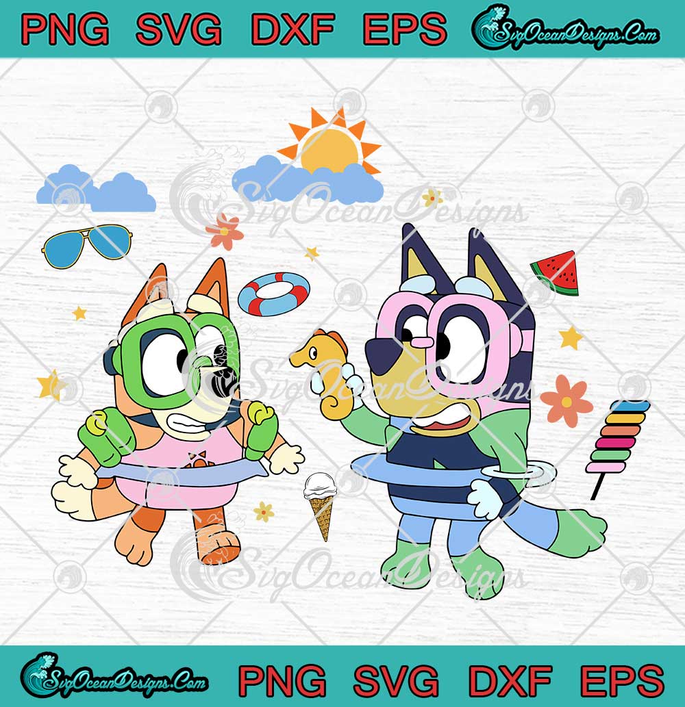 Bluey Bingo Rainbow SVG DXF EPS PNG Cut Files