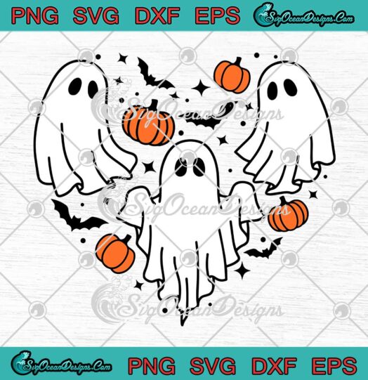 Boo Ghost Pumpkin Kids Halloween SVG - Scary Boo Spooky Season SVG PNG EPS DXF PDF, Cricut File