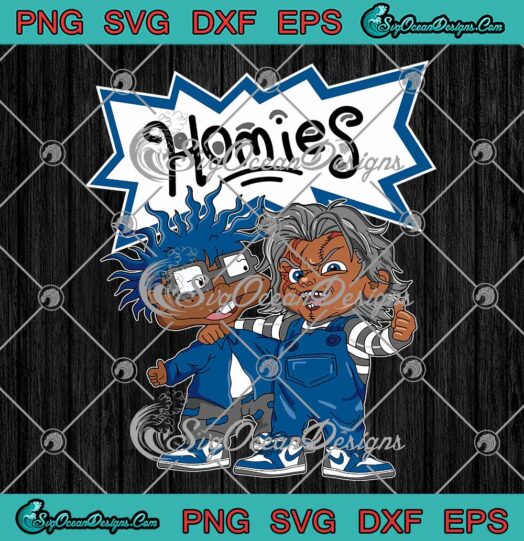 Chucky Chuckie Finster Homie SVG - Matching Jordan 1 High OG True Blue SVG PNG EPS DXF PDF, Cricut File