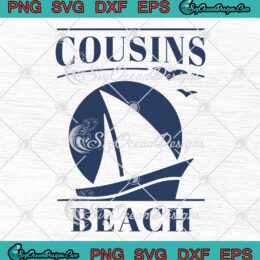 Cousins Beach Trendy Summer SVG - The Summer I Turned Pretty SVG PNG EPS DXF PDF, Cricut File