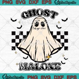Ghost Malone Post Malone Retro SVG - Halloween Spooky Season SVG PNG EPS DXF PDF, Cricut File