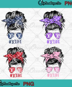 Messy Hair Bun Mom Life PNG sublimation downloads - LV Life PNG - Pink LV