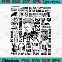 Pink Summer Carnival 2023 SVG - Pink Music Concert Tour Retro SVG PNG EPS DXF PDF, Cricut File