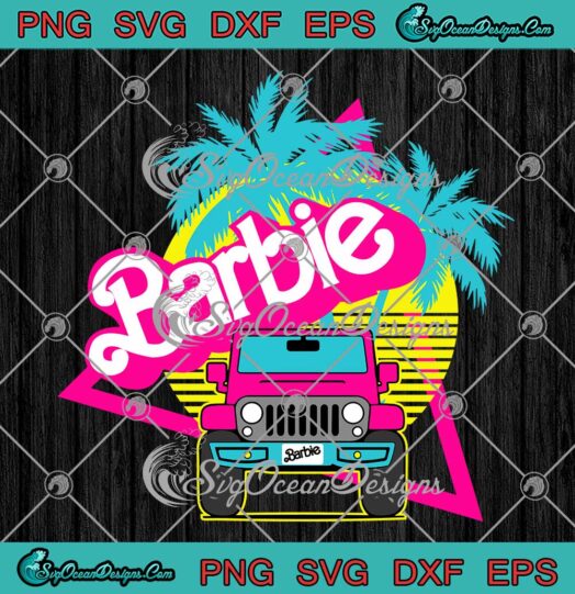 Retro Barbie Jeep Car Jeep Girl SVG - 2023 Vintage Barbie Girl SVG PNG EPS DXF PDF, Cricut File