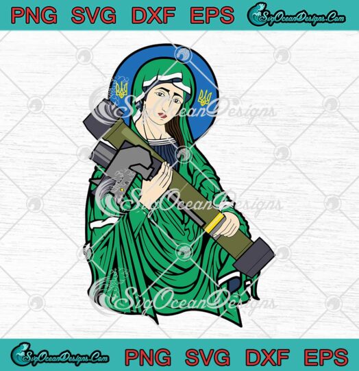 Saint Javelin Support Ukraine Funny SVG - St. Javelin The Protector Of Ukraine SVG PNG EPS DXF PDF, Cricut File