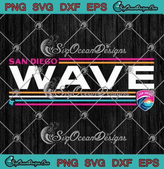 San Diego Wave FC Stripes SVG - San Diego Soccer Gift For Fan SVG PNG EPS DXF PDF, Cricut File