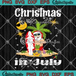 Santa With Sunglasses On Beach SVG - Christmas In July SVG, Summer Vacation SVG PNG EPS DXF PDF, Cricut File