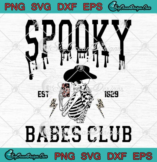 Spooky Babes Club Est 1629 Retro SVG - Halloween Spooky Season SVG PNG EPS DXF PDF, Cricut File