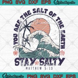 Stay Salty Jesus Christian Vintage SVG - You Are The Salt Of The Earth SVG PNG EPS DXF PDF, Cricut File