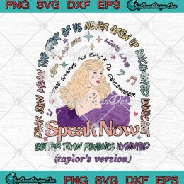 Taylor Swift Speak Now SVG - Taylor's Version SVG - Speak Now Tracklist SVG PNG EPS DXF PDF, Cricut File