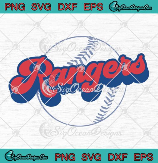 Texas Rangers Baseball Trendy SVG - Texas Baseball Gift For Fan SVG PNG EPS DXF PDF, Cricut File