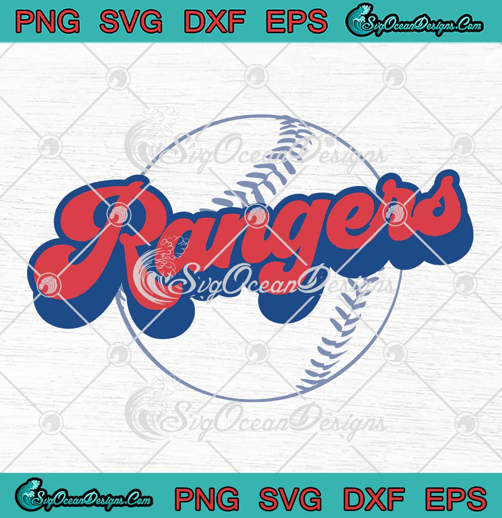 Texas Rangers MLB Baseball Team Svg Digital File