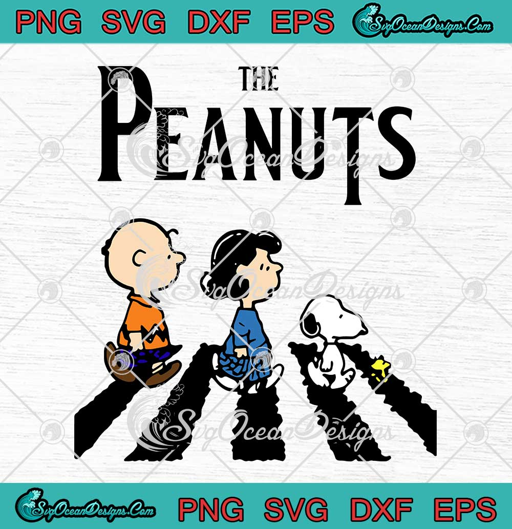 The Peanuts Abbey Road The Beatles SVG - Mashup Snoopy Peanuts