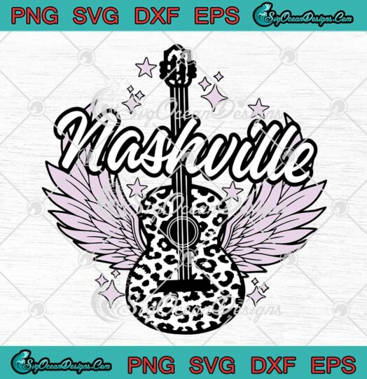 Western Girl Trip Nashville SVG - Music City Leopard Guitar 2023 SVG PNG EPS DXF PDF, Cricut File