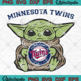 Baby Yoda Hug Minnesota Twins Logo SVG - MLB Baseball Team Sport 2023 SVG PNG EPS DXF PDF, Cricut File