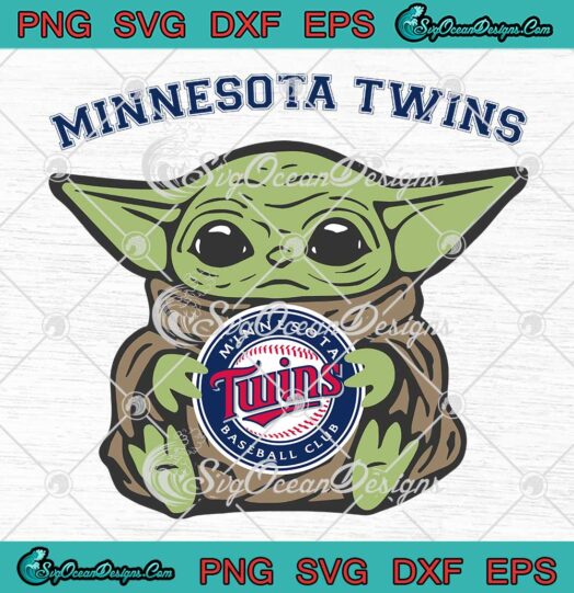 Baby Yoda Hug Minnesota Twins Logo SVG - MLB Baseball Team Sport 2023 SVG PNG EPS DXF PDF, Cricut File