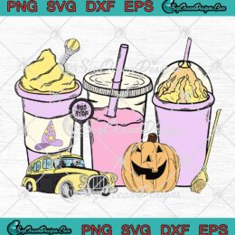 Bus Stop Pumpkin Spice Latte SVG - Halloweentown Taxi Driver SVG PNG EPS DXF PDF, Cricut File