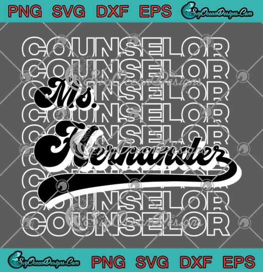 Counselor Custom Name SVG - School Counselor Gift SVG PNG EPS DXF PDF, Cricut File