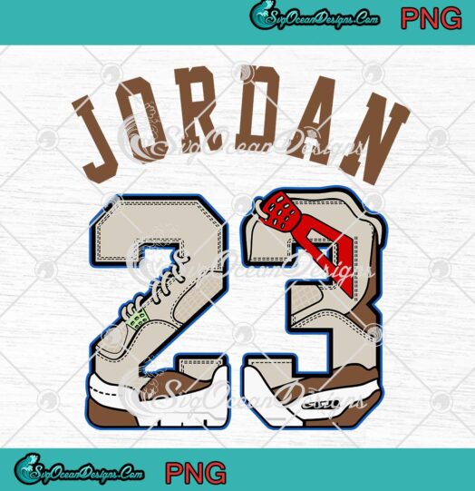 Custom Name 23 Graphic Sneakers PNG - Matching Jordan 4 Wild Things PNG JPG Clipart, Digital Download