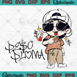 Cute Baby Peso Pluma Chibi SVG - Baby Peso Pluma SVG - Peso Pluma Singer SVG PNG EPS DXF PDF, Cricut File