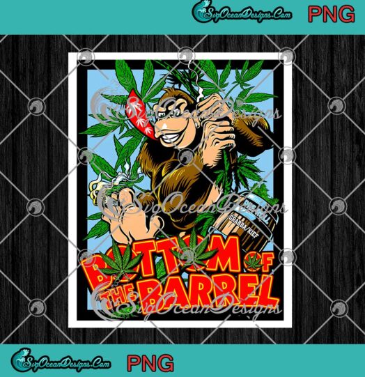Dankey Kong Cannabis Marijuana PNG, Bottom Of The Barrel Funny PNG JPG Clipart, Digital Download
