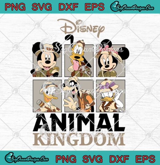 Disney Animal Kingdom Retro SVG - Disney Characters Vintage SVG - Disneyland Trip SVG PNG EPS DXF PDF, Cricut File