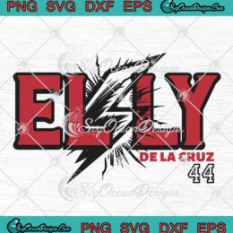 Elly De La Cruz 44 Cincinnati Reds SVG - Elly De La Cruz SVG - MLB Players SVG PNG EPS DXF PDF, Cricut File