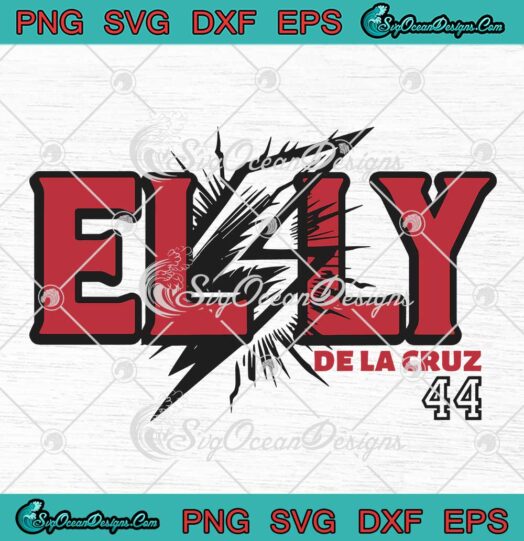 Elly De La Cruz 44 Cincinnati Reds SVG - Elly De La Cruz SVG - MLB Players SVG PNG EPS DXF PDF, Cricut File