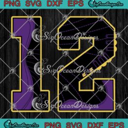 Field Purple 12s No.12 Graphic SVG - Matching Air Jordan 12 Field Purple SVG PNG EPS DXF PDF, Cricut File