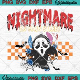 Ghostface Stitch Bats Halloween SVG - Nightmare On Main Street SVG PNG EPS DXF PDF, Cricut File